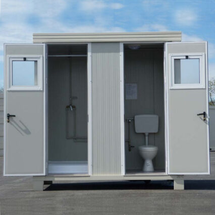 BLOC SANITAIRE SD1 NEUF AVEC WC, DOUCHE ET LAVE-MAINS