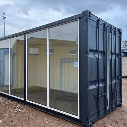 Conteneur maritime 20 hc avec vitrine